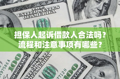 济南担保人起诉借款人合法吗？流程和注意事项有哪些？