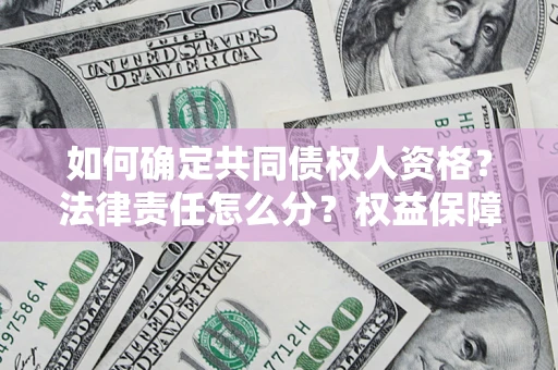 济南如何确定共同债权人资格？法律责任怎么分？权益保障技巧揭秘！